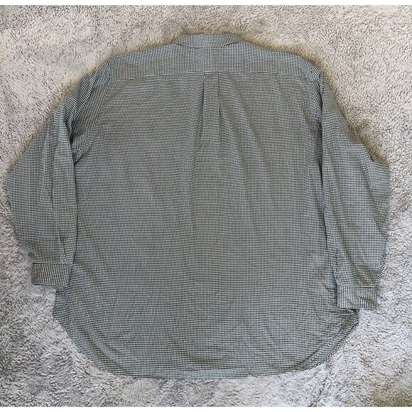 Ralph Lauren Men’s Green Gingham Check Button Up Shirt 4XLT Tall Purple Pony - Picture 8 of 9